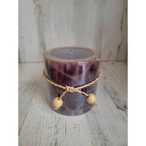 Pier 1 Imports Purple pillar candle lavender bead decor